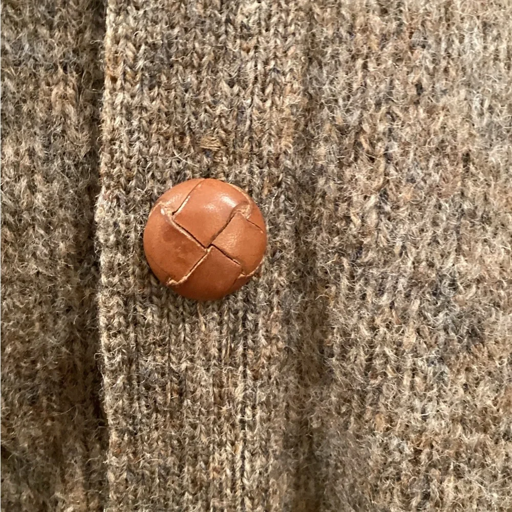 Saks Fifth Avenue Vintage Brown Tweed Cardigan 1960s Rare 100% wool RARE - Picture 10 of 13